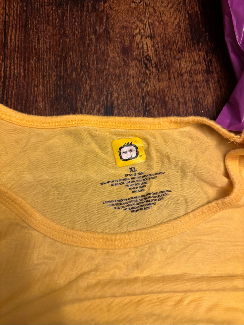 WonderWink Women's Solid Yellow Long Sleeve Top